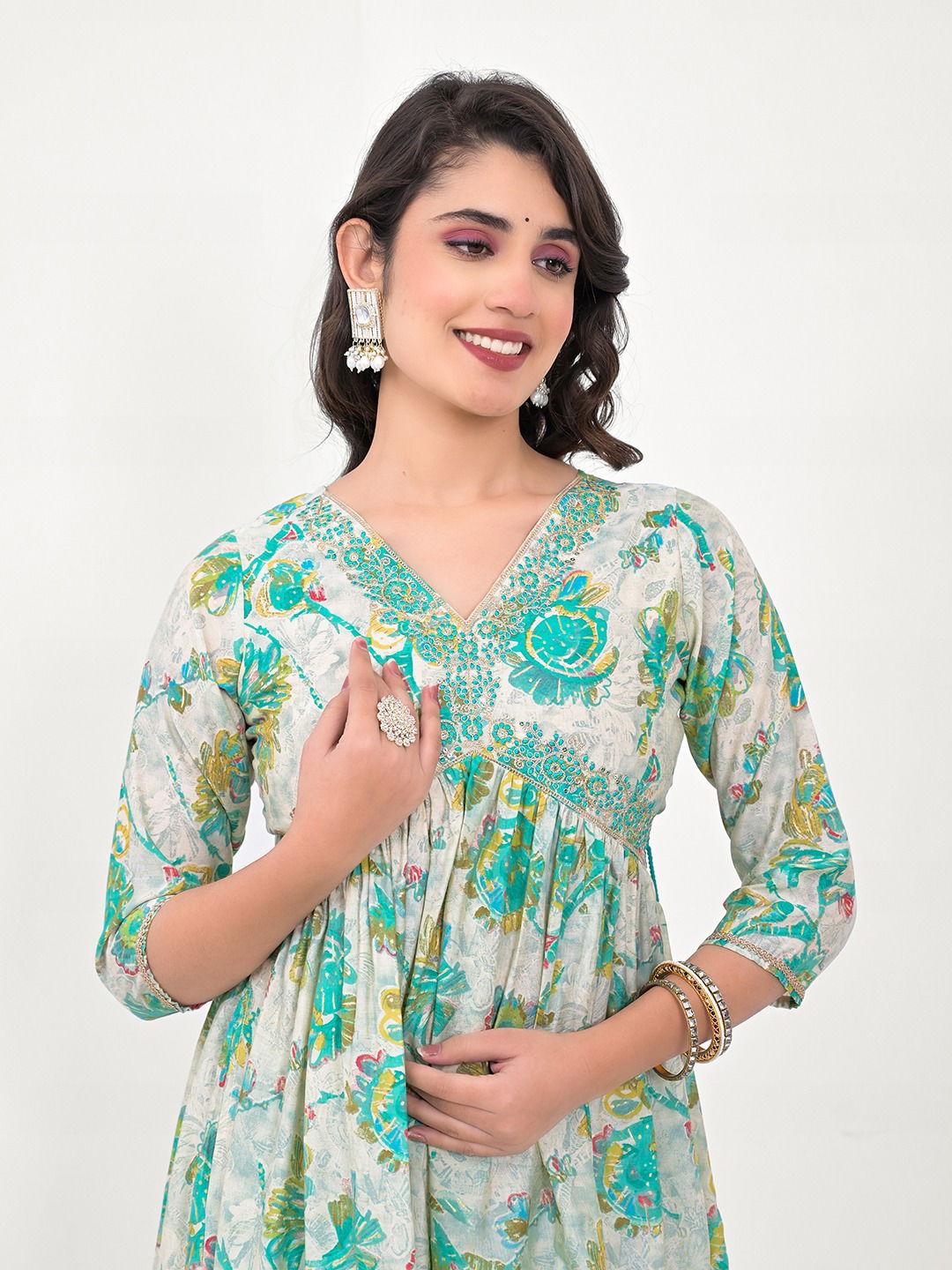 Label Khoj Alia Cut Embroidery Kurtis Wholesale Clothing Suppliers In India